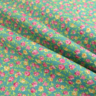 Tiny Green Floral 100% cotton fabric 63" super width