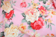 Pink Cabbage Floral 100% Cotton 