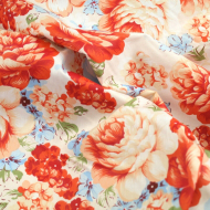 Cabbage Roses Flower 100% cotton fabric  Cotton Fabric