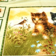 Kitten Cat Giordano Studios Retro Forest Creatures 100% Cotton Quilting Clothing Craft Fabric